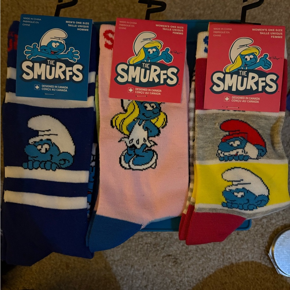 Men's and Women's Socks - Blue, Pink, Yellow
